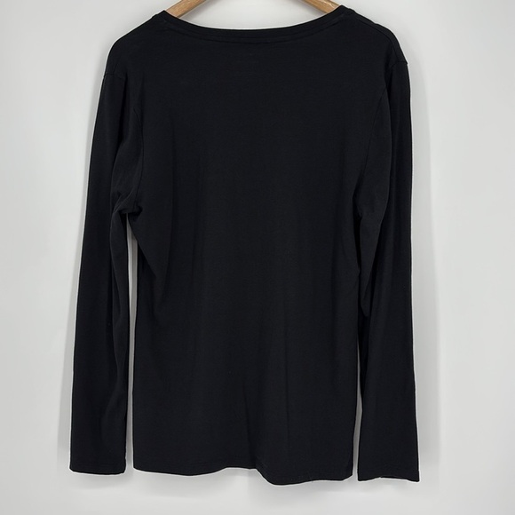 Banana Republic Factory Timeless Tee Long Sleeve Women’s Size Large Black EUC! - Picture 6 of 7
